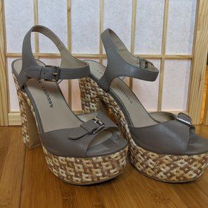 Chinese Laundry Woven Platform Leather Sandals